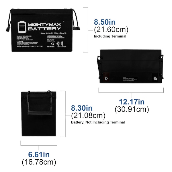 12V 100Ah SLA AGM Battery Replacement For Permobil Trax Sports